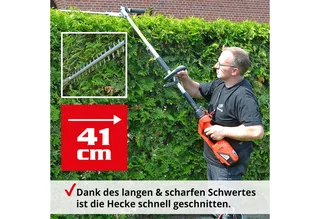 Teleskop-Heckenschere Elektro 695 mit LASER-CUT, bis 4 m Arbeitshöhe, 900W, 41 cm Schnittlänge, 20 mm Schnittkapazität by Hecht – product image 5 of 5
