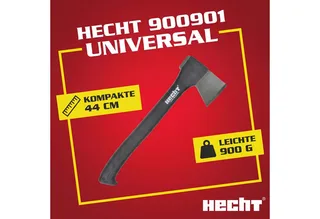 Universalaxt 900901 44 cm Länge 900 Gramm Teflon beschichtet, 44 cm Länge, mit Schutzkappe mit Tragegriff von Hecht, Grau – Produktbild 2 von 5