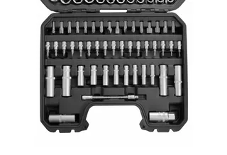 Werkzeugset Ratschenkoffer 94-teiliges Set mit Chrom Vanadium Stahl, (94-tlg), Hochwertiger Steckschlüsselsatz, Tragegriff de Hecht – image du produit 5 sur 5