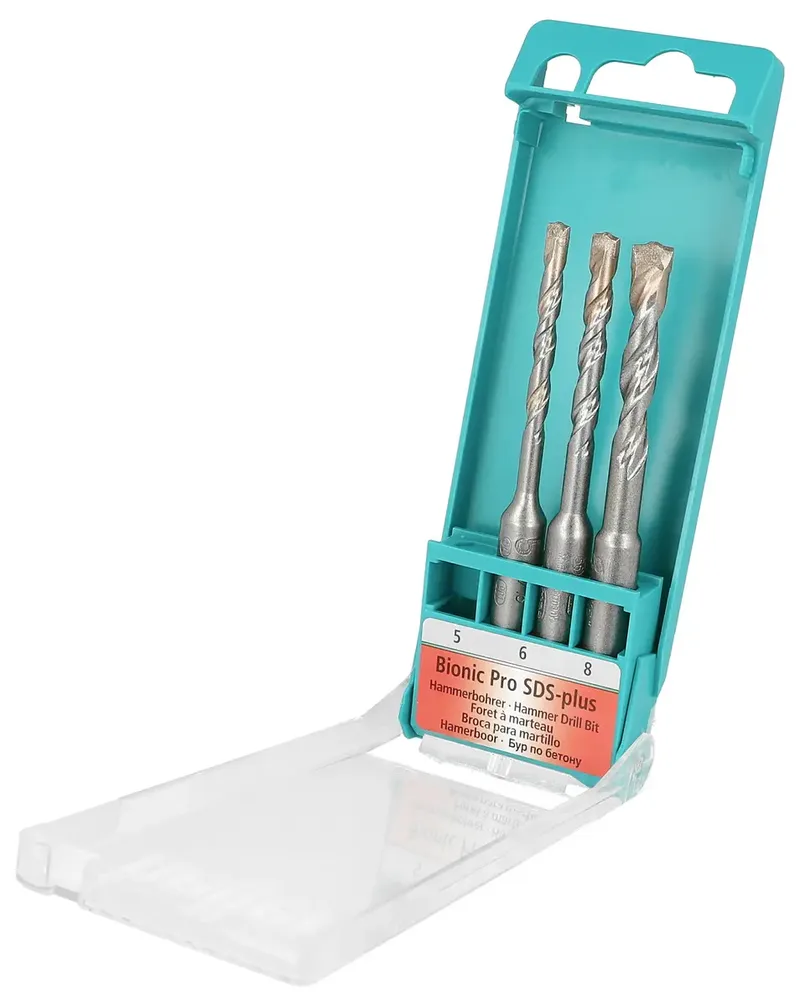 Bionic 17748 1 Hartmetall Hammerbohrer 5 mm, 6 mm, 8 mm Gesamtlänge 110 mm SDS-Plus 1 Set by Heller – product image 2 of 2