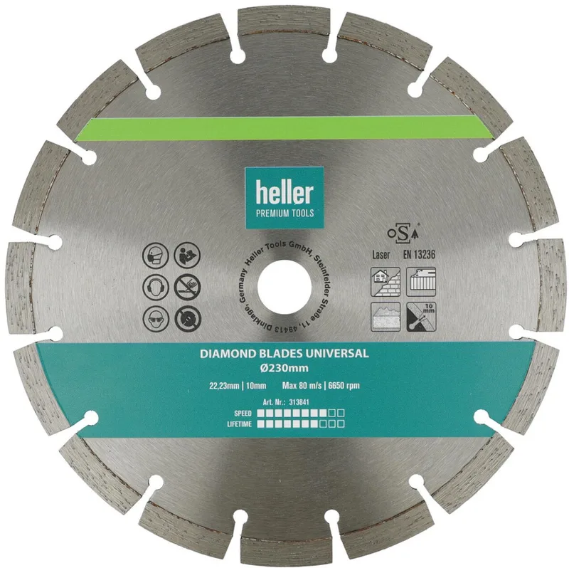 Diamantzaagblad voor Droogzagen – 230 x 22.23mm – Universeel – 313841 de Heller – image du produit