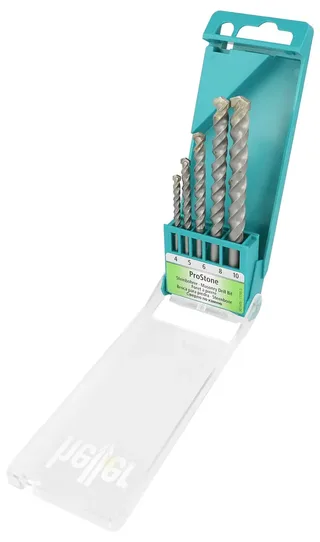 Heller 17745 0 Hartmetall Stein-Spiralbohrer-Set 5teilig 4 mm, 5 mm, 6 mm, 8 mm, 10 mm Zylinderschaft 1 Set de Heller – image du produit 2 sur 2