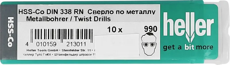 Heller 21306 6 HSS Foret pour le métal 6.5 mm Longueur totale 101 mm Cobalt DIN 338 tige cylindrique 10 pc(s) de Heller – image du produit