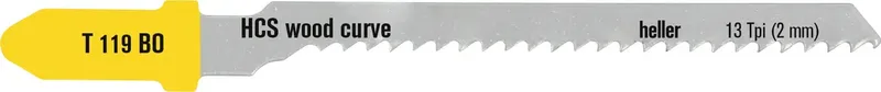 Heller 24016 1 Heller HCS wood curve Stichsägeblatt, Set 5-teilig, 50 x 1 x 5 13 Tpi (2 mm) 1 Set de Heller – image du produit