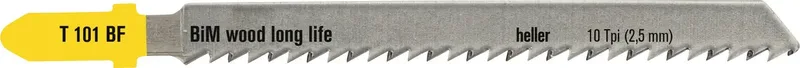 Heller 24018 5 Heller BiM wood long life Stichsägeblatt, Set 5-teilig, 75 x 1,45 x 7,8 10 Tpi (2,5 mm) 1 Set von Heller – Produktbild
