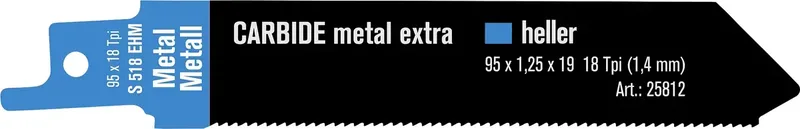 Heller 25811 1 Heller BiM metal vario Säbelsägeblatt, Set 5-teilig, 130 x 0,9 x 19 10/14 Tpi (2,5/1,8 mm) Sägeblatt-Länge 130 mm 1 St. by Heller – product image