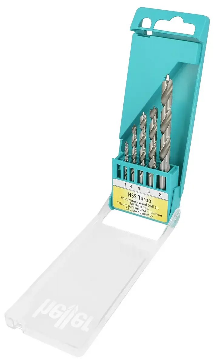 Heller 28817 Holz-Spiralbohrer-Set 3 mm, 4 mm, 5 mm, 6 mm, 8 mm 5 St. fra Heller – produktbillede