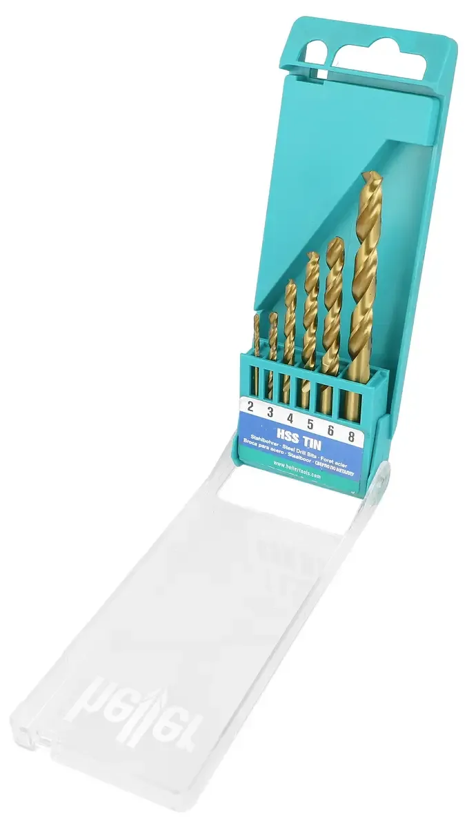 Heller 29350 1 HSS TiN Jeu de forets pour le métal 6 pièces revêtement en titane DIN 338 6 pc(s) de Heller – image du produit 2 sur 2