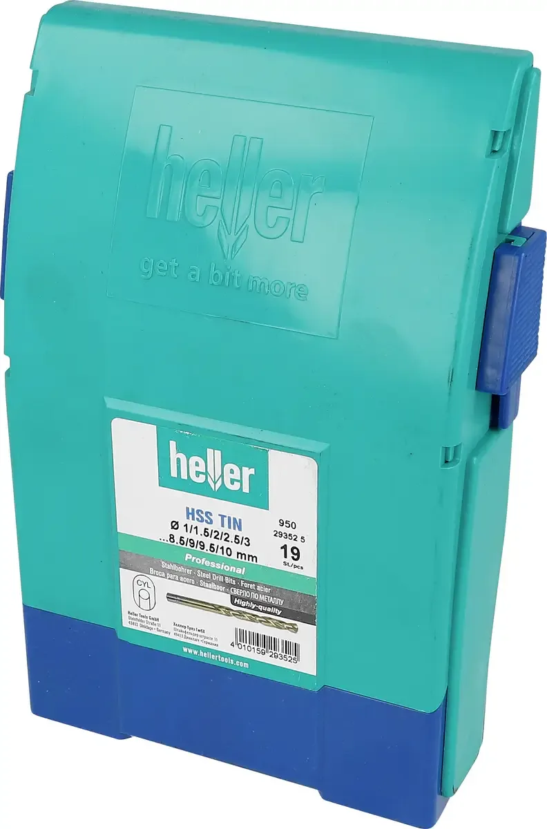 Heller 29352 5 HSS Metall-Spiralbohrer-Set 19teilig titanbeschichtet DIN 338 19 St. von Heller – Produktbild 1 von 2
