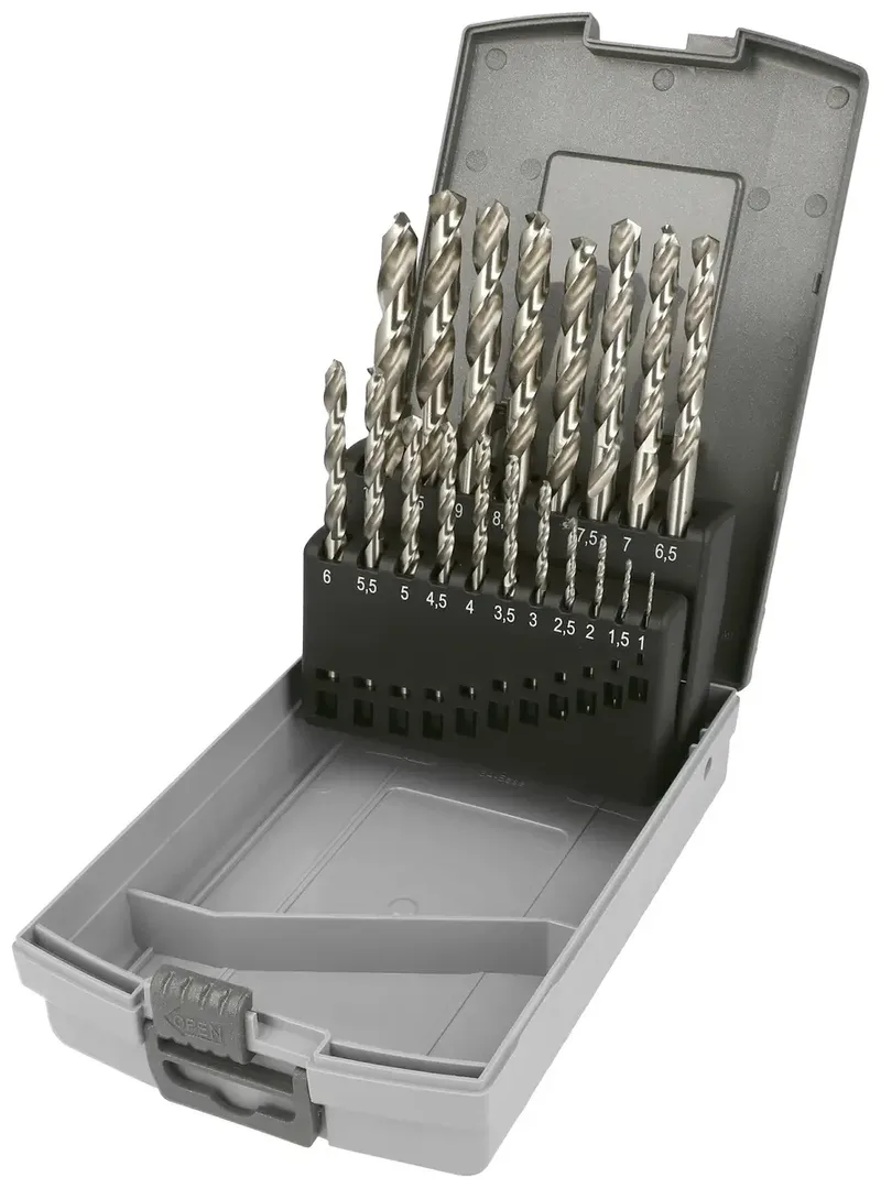 Heller 29384 6 HSS-Co 5 Metall-Spiralbohrer-Set 19teilig Cobalt, geschliffen DIN 338 Zylinderschaft 1 Set by Heller – product image