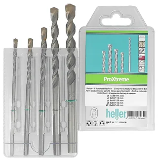 ProXtreme Beton-& Natursteinbohrer, Satz 5-tlg. Durchmesser 4/5/6/8/10 von Heller – Produktbild 2 von 2