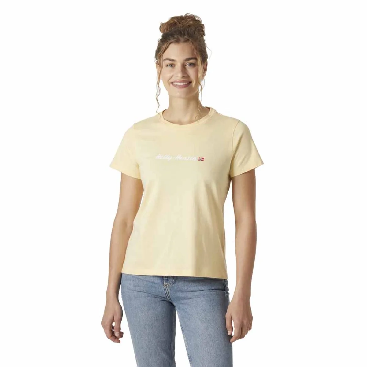 Core Graphic 2.0 T-shirt Met Korte Mouwen Geel S Vrouw van Helly Hansen Workwear, Yellow Cream – productafbeelding