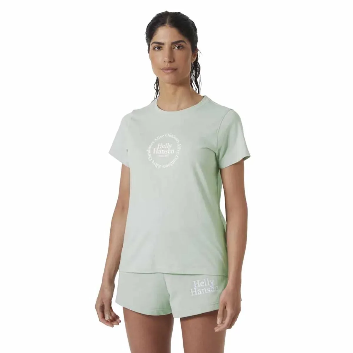 Core Graphic 2.0 T-shirt Met Korte Mouwen Groen L Vrouw van Helly Hansen Workwear, Green Mist – productafbeelding