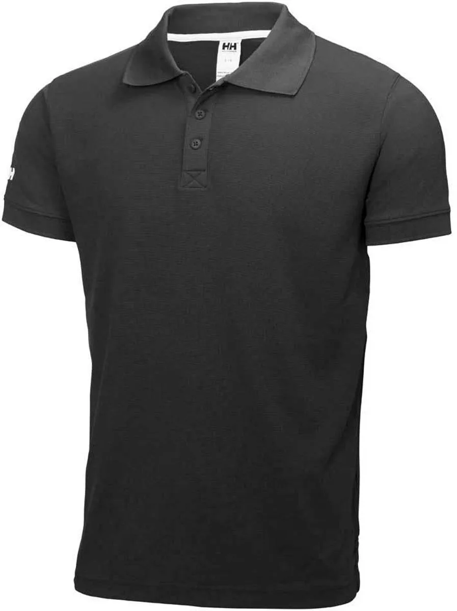 Crewline Korte Mouw Poloshirt Grijs S Man van Helly Hansen Workwear, Ebony – productafbeelding