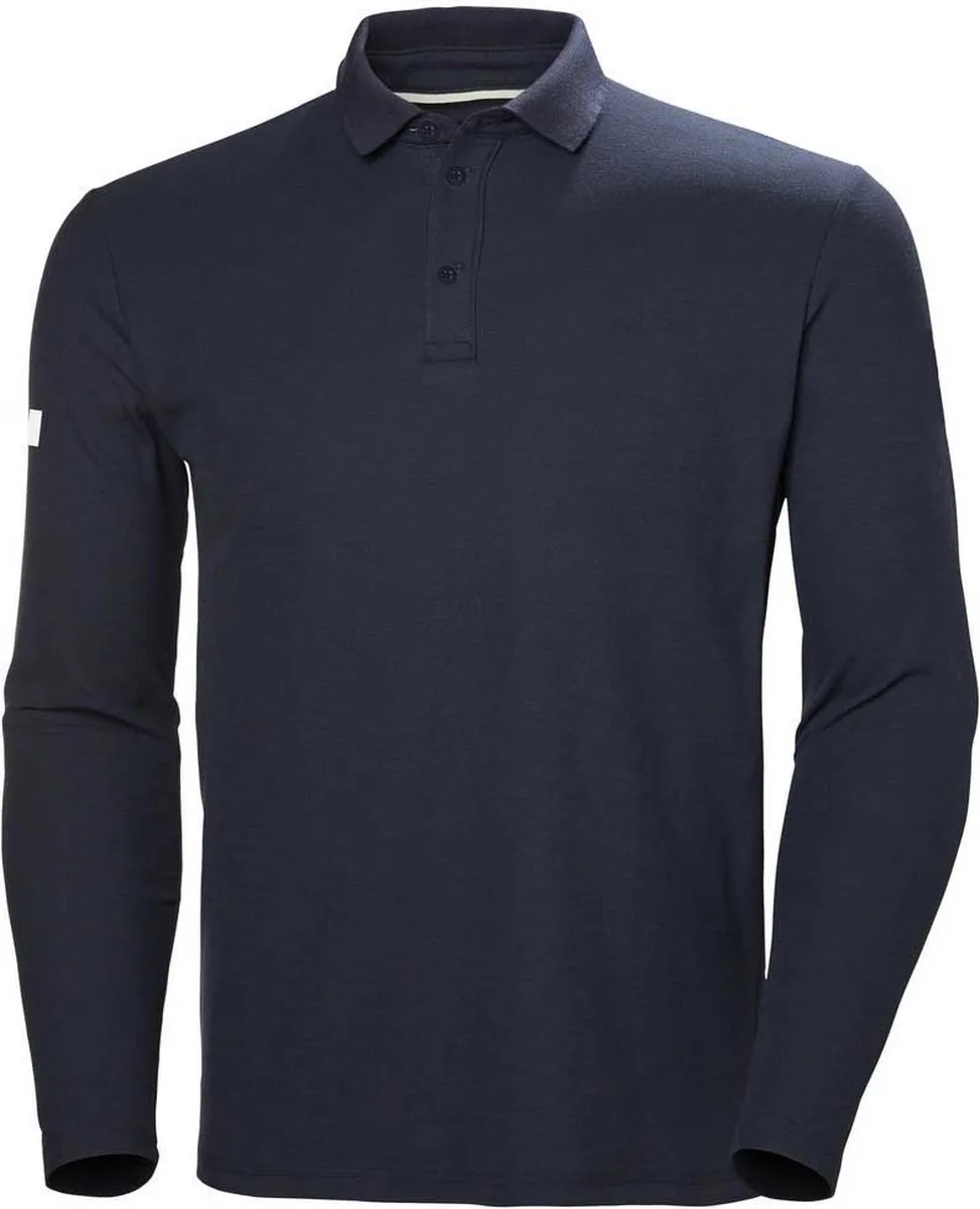 Crewline Lange Mouw Poloshirt Blauw 2XL Man by Helly Hansen Workwear, Dark blue – product image