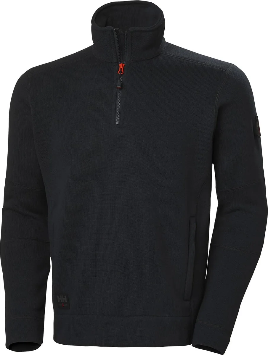 Helly Hansen 72251 Halfzip Knit Fleece Regular Fit Kensington van Helly Hansen Workwear, Zwart – productafbeelding