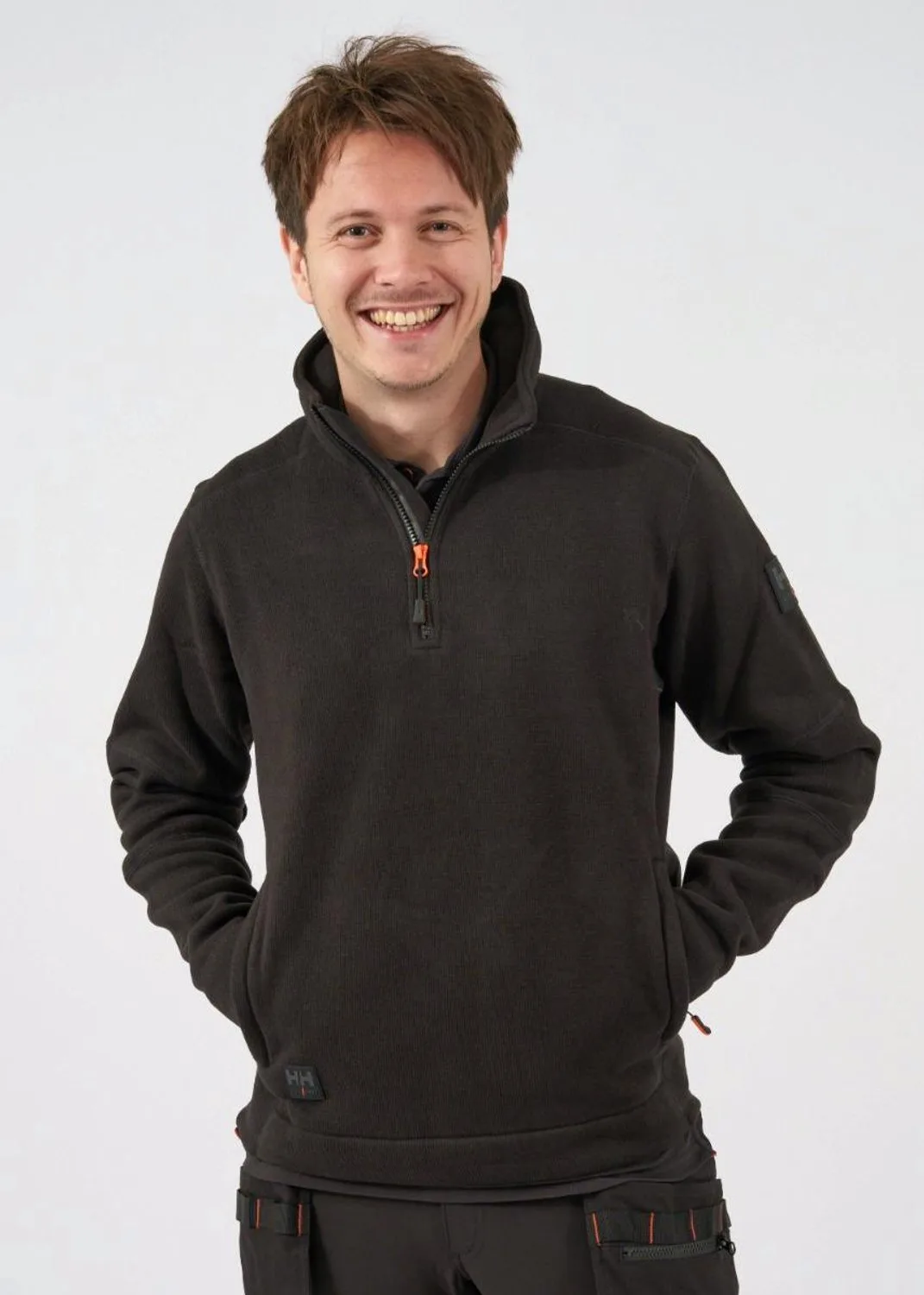 Helly Hansen 72251 Halfzip Knit Fleece Regular Fit Kensington van Helly Hansen Workwear, Zwart – productafbeelding