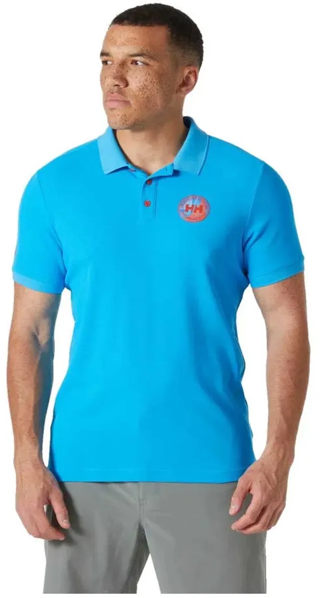 Hp Race 2.0 Korte Mouw Poloshirt Blauw L Man fra Helly Hansen Workwear, Cyan – produktbillede