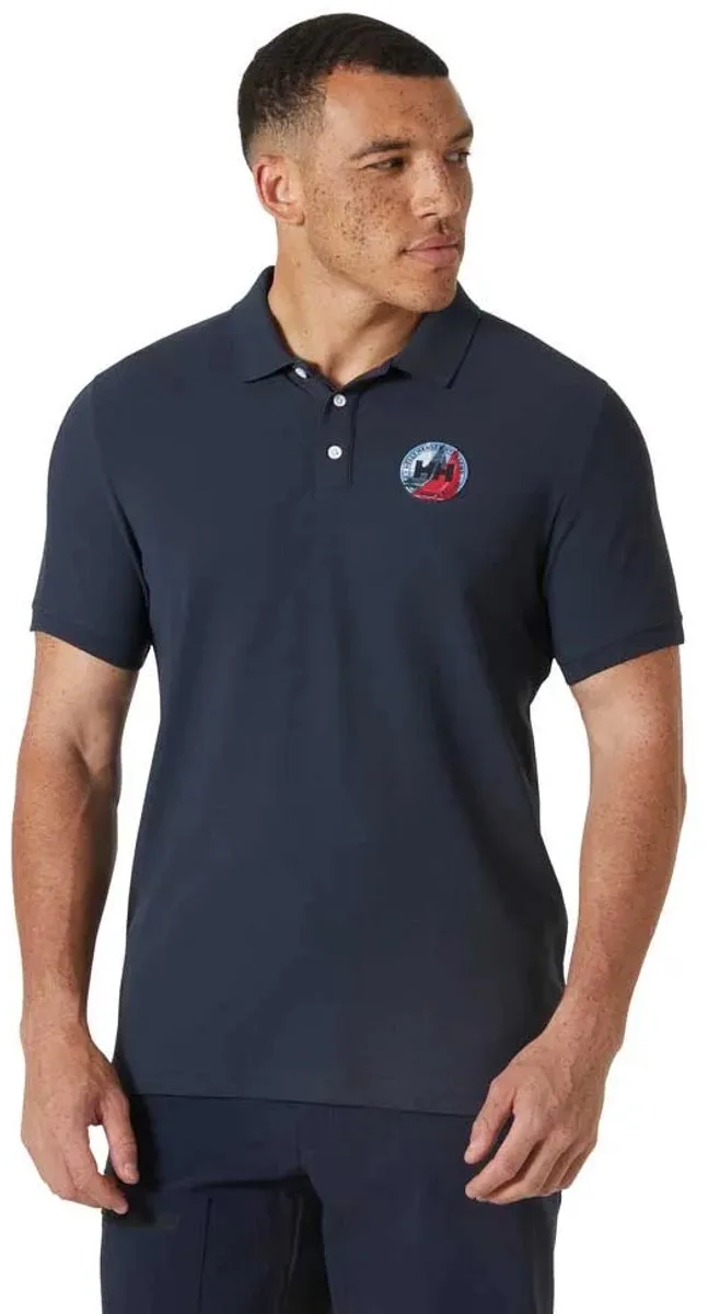 Hp Race 2.0 Korte Mouw Poloshirt Blauw S Man von Helly Hansen Workwear, Dunkelblau – Produktbild
