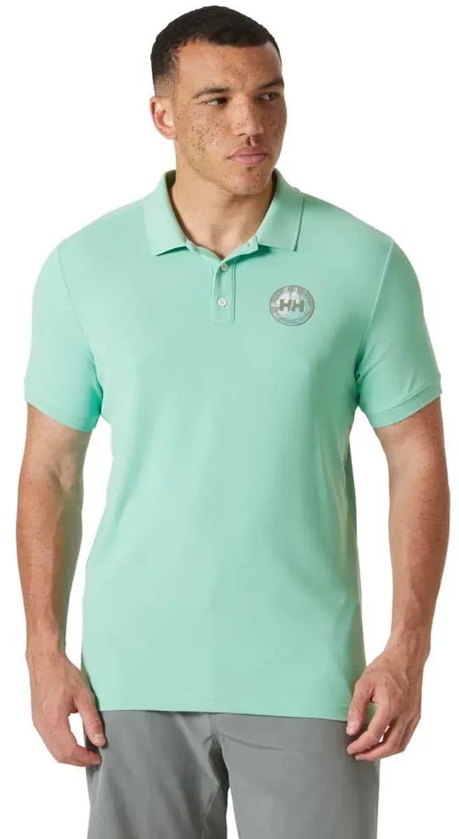 Hp Race 2.0 Korte Mouw Poloshirt Groen S Man von Helly Hansen Workwear, Lagoon – Produktbild