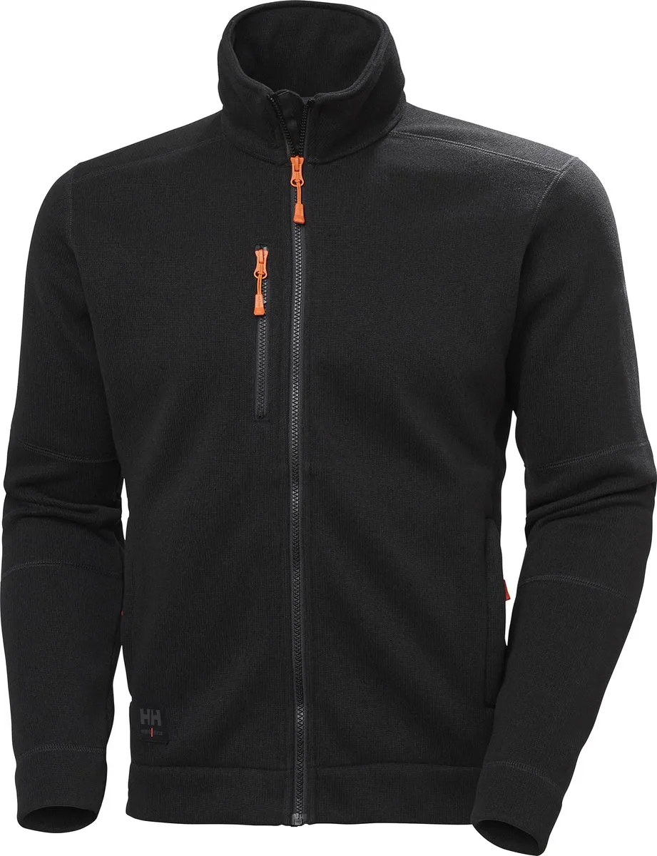 Kensington Knit Fleece Jacket van Helly Hansen Workwear, Zwart – productafbeelding