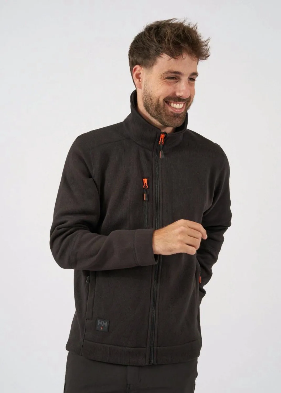 Kensington Knit Fleece Jacket van Helly Hansen Workwear, Zwart – productafbeelding