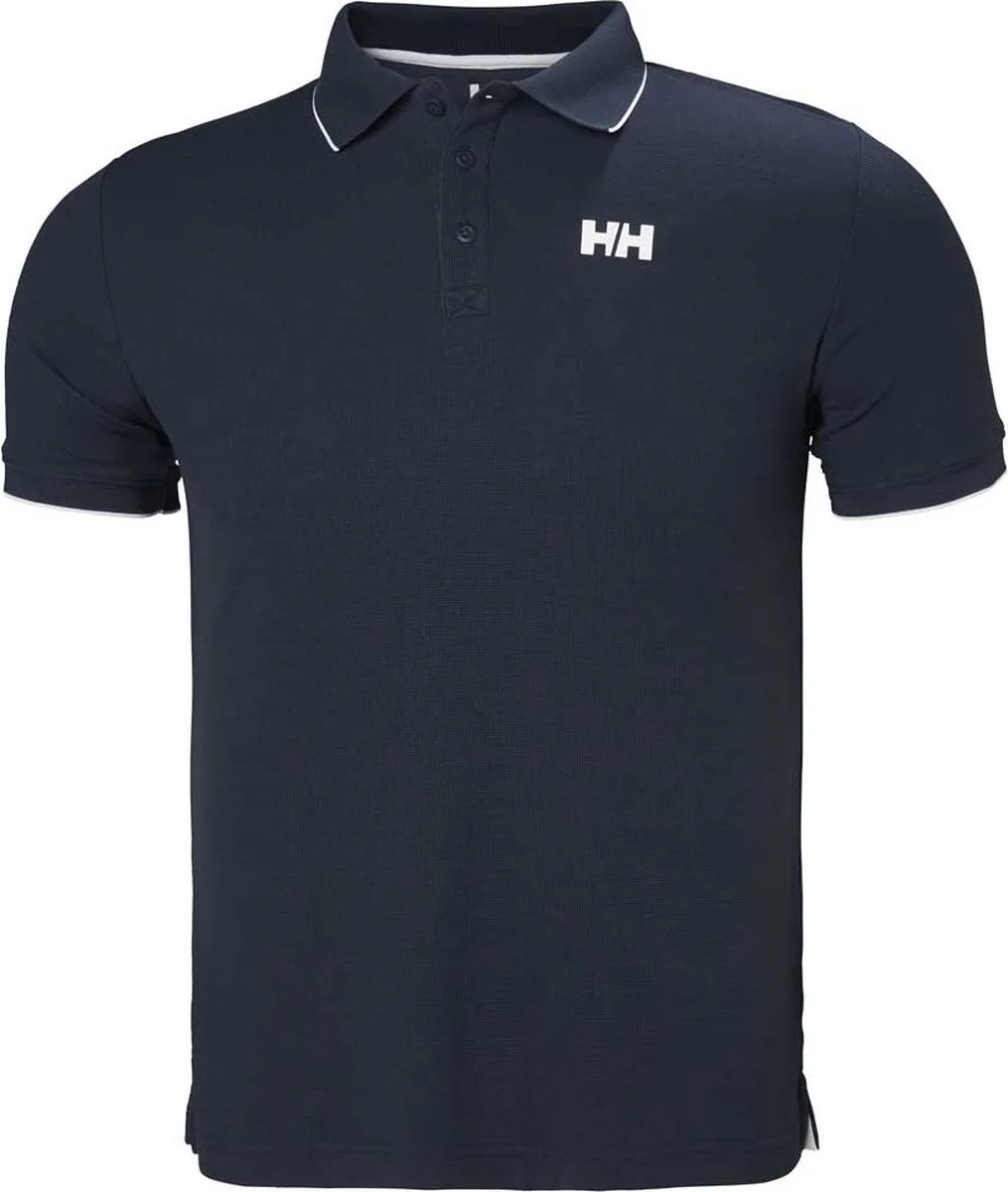 Kos Korte Mouw Poloshirt Blauw S Man van Helly Hansen Workwear, Donkerblauw – productafbeelding