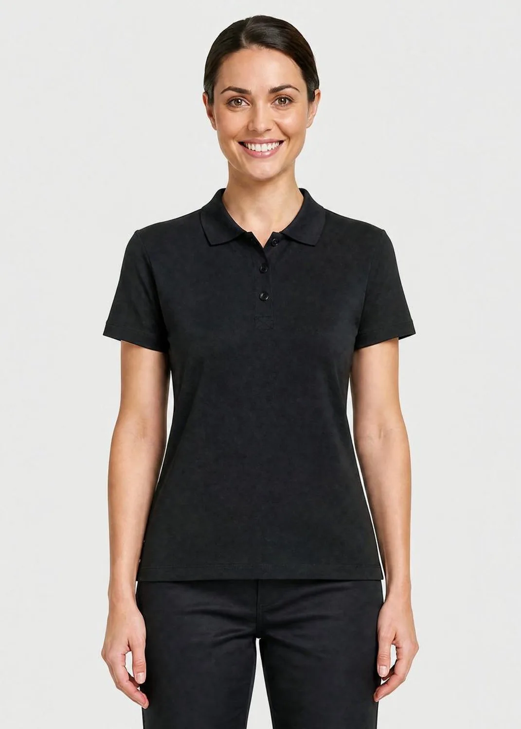 Manchester 79168 Poloshirt Cotton Dames fra Helly Hansen Workwear, Sort – produktbillede