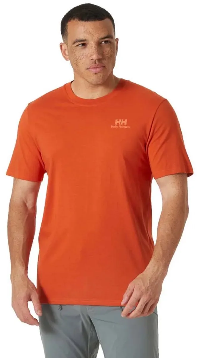 Nord Graphic T-shirt Met Korte Mouwen Oranje S Man de Helly Hansen Workwear, Patrol Orange – image du produit