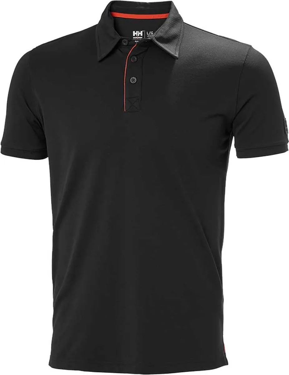 Helly Hansen Tech Kortærmet Polo fra Helly Hansen Workwear, Sort, Hvid, Lysegrå, Mørkeblå – produktbillede