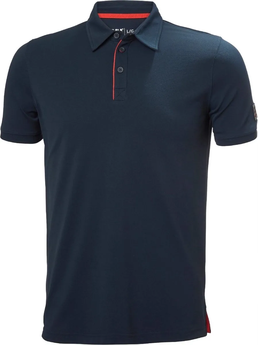 Helly Hansen Tech Kortærmet Polo fra Helly Hansen Workwear, Sort, Hvid, Lysegrå, Mørkeblå – produktbillede