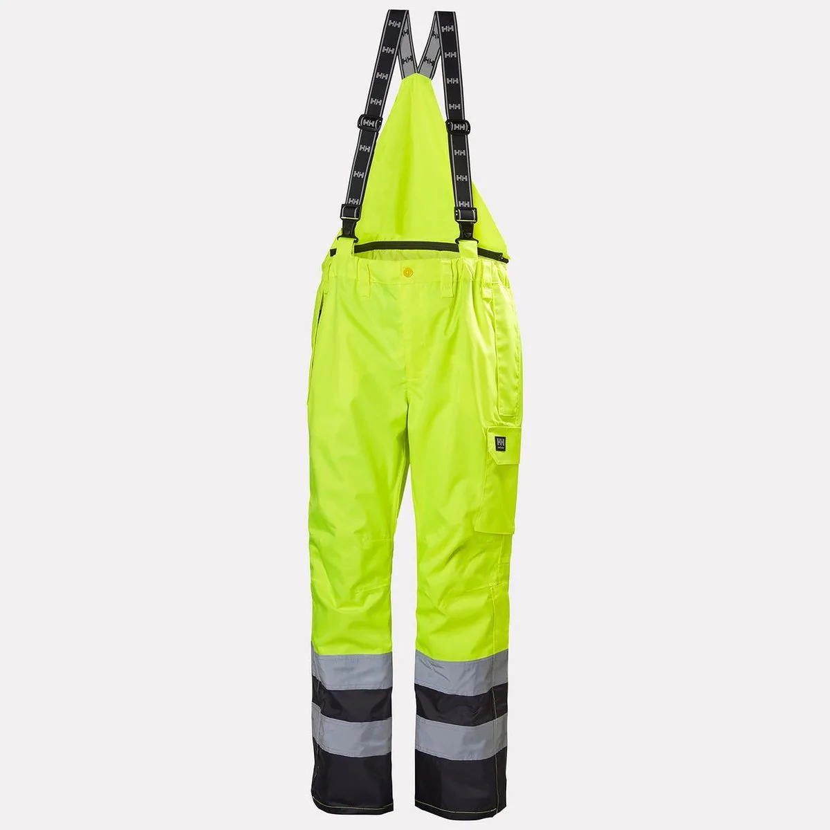 Potsdam Werkbroek Heren – Waterdicht (HellyTech®) Bib Overalls – Afneembaar Rugpand – High Visibility Neon Geel – Regenbretelbroek | HH Men’s Workwear fra Helly Hansen Workwear, Gul, Char, L – produktbillede