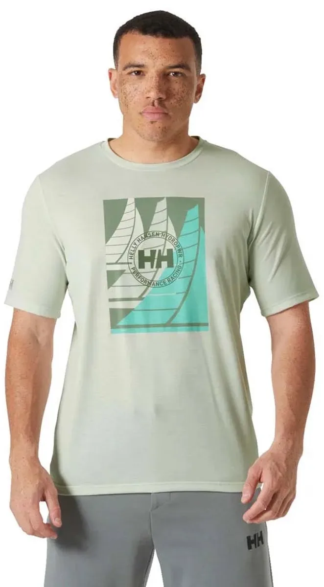 Race Sailing T-shirt Met Korte Mouwen Groen 2XL Man de Helly Hansen Workwear, Seafoam – image du produit