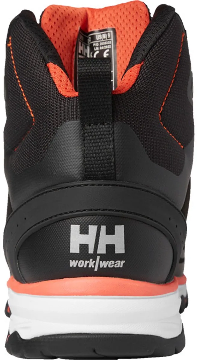 Sicherheitsschuhe Chelsea Evo 2 Mid S3 Black/Dark Orange-45 by Helly Hansen Workwear, Black, Dark Orange – product image