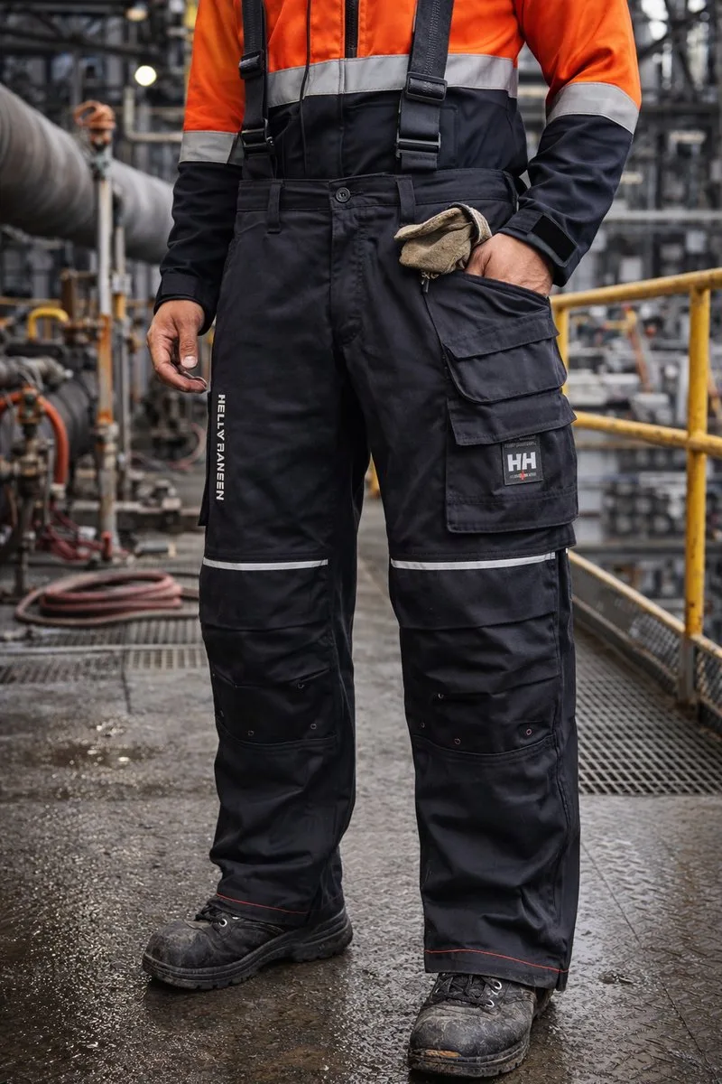 Werkbroek Helly Hansen Chelsea Shell Pant 71414 – (990) – C56 W39/L33 – Waterdicht met Bretels von Helly Hansen Workwear, Schwarz – Produktbild