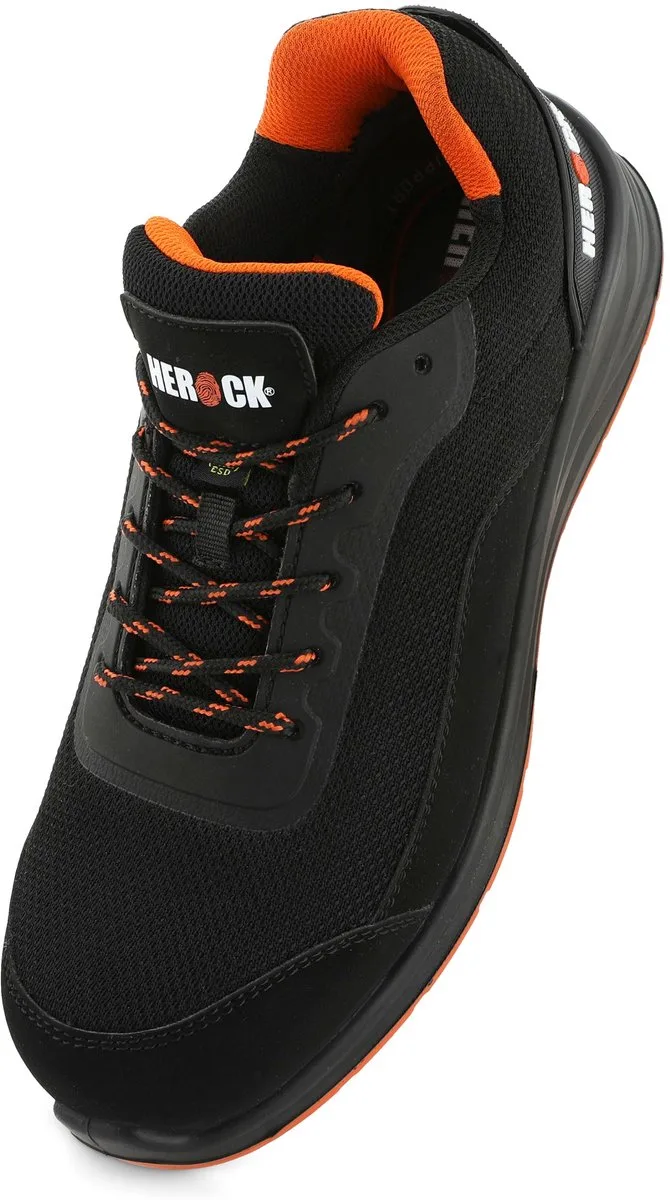 Leno S1PS Lage Veiligheidssneakers SR FO ESD SC van Herock, Oranje – productafbeelding