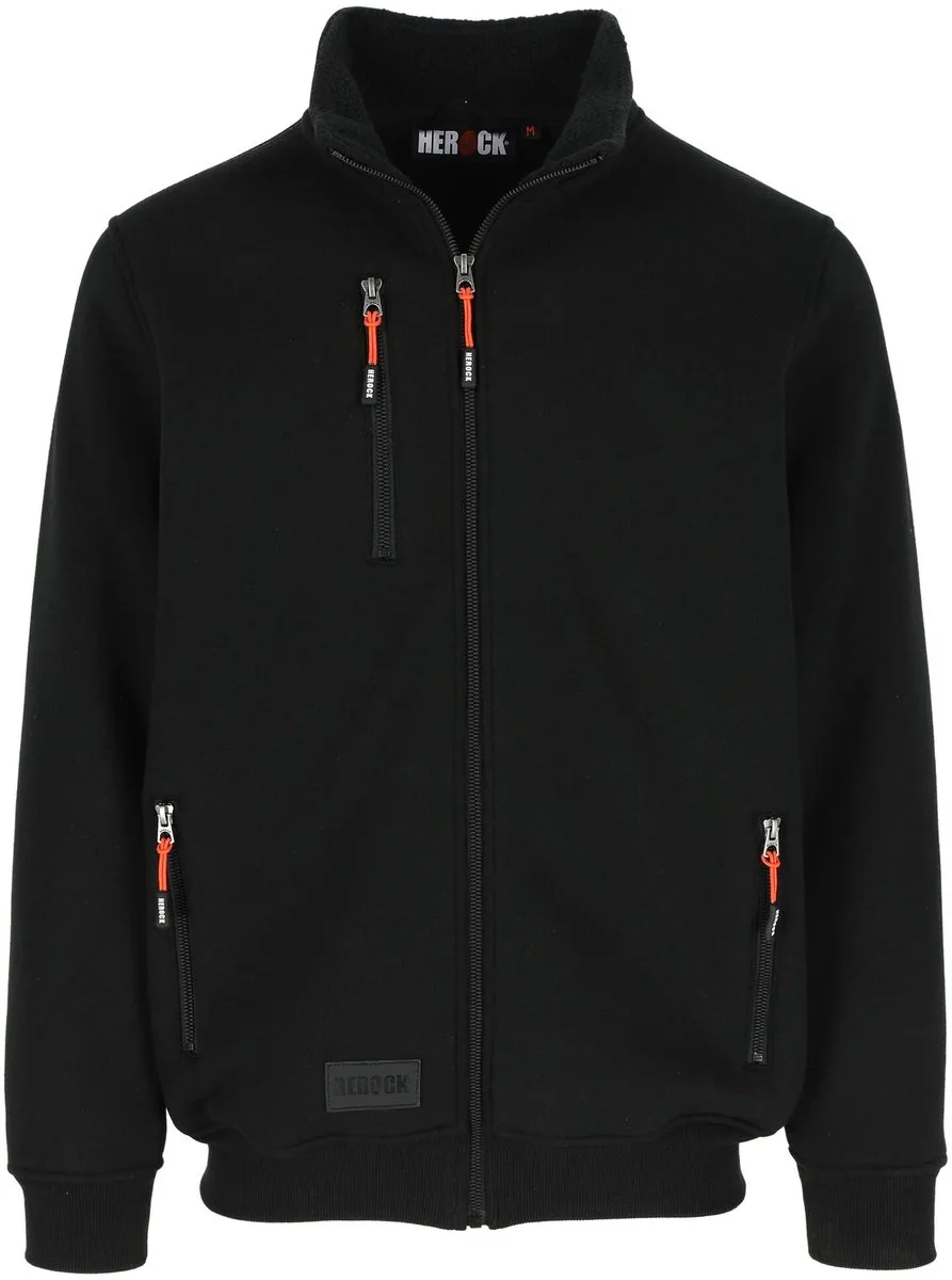 Otar sweater met kraag fra Herock, Sort – produktbillede