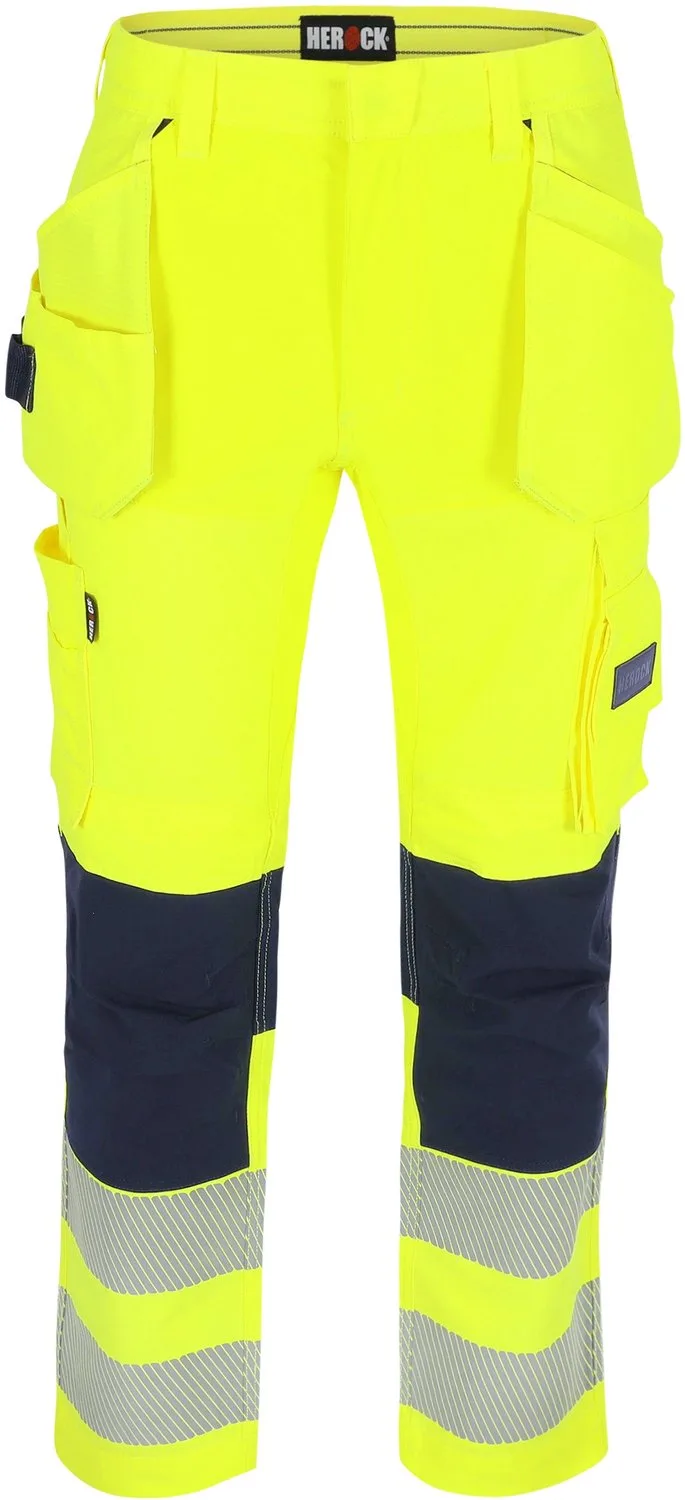 Spector High Vis Werkbroek Heren – 4-Way Stretch – Spijkerzakken – Klasse 2 – Geel fra Herock, Gul, 42 – produktbillede