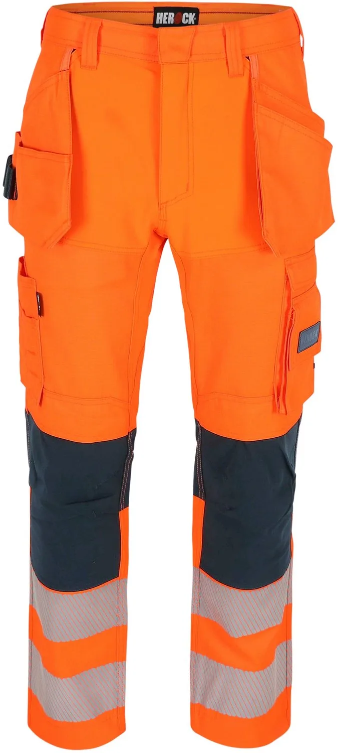 Spector High Vis Werkbroek Heren – 4-Way Stretch – Spijkerzakken – Klasse 2 – Oranje van Herock, Oranje, 48 – productafbeelding