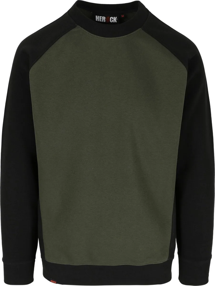 Sweater Boris van Herock, Groen-Zwart – productafbeelding