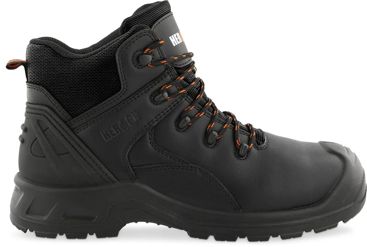 Talin S3S Hoge Veiligheidsschoenen SR FO ESD SC LG van Herock, Zwart – productafbeelding