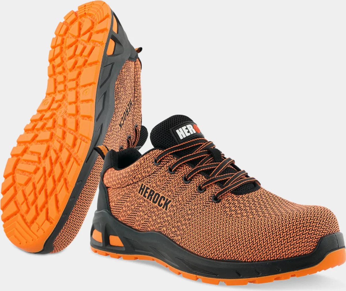 Titus S1P Lage veiligheidssneakers oranje van Herock, Oranje, 37 – productafbeelding