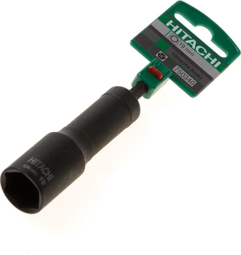 750340 Flexibele dopsleutel - Zeskant - 19mm - 1/4" (L=112mm) van HiKOKI, Zwart – productafbeelding