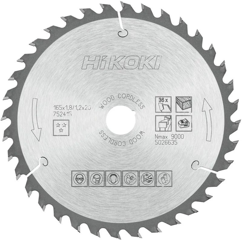 Cirkelzaagblad HM 165x20 Z36 Dun Voor Accumachines by HiKOKI – product image