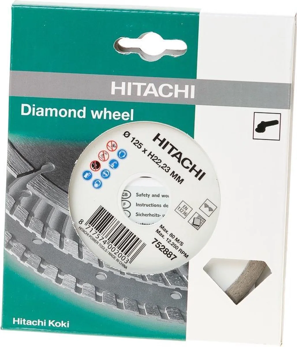 DIAMANT ZAAGBLAD 125X22,2X5MM TYPE TEGELS van HiKOKI – productafbeelding