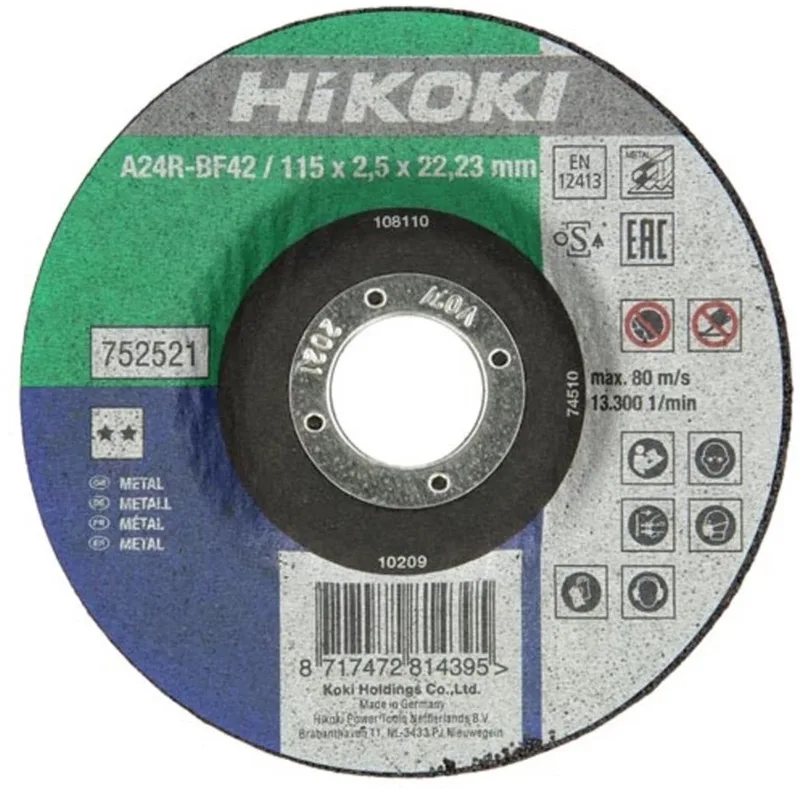 Doorslijpschijf kom voor Metaal 115x2,5mm - 752521 von HiKOKI – Produktbild