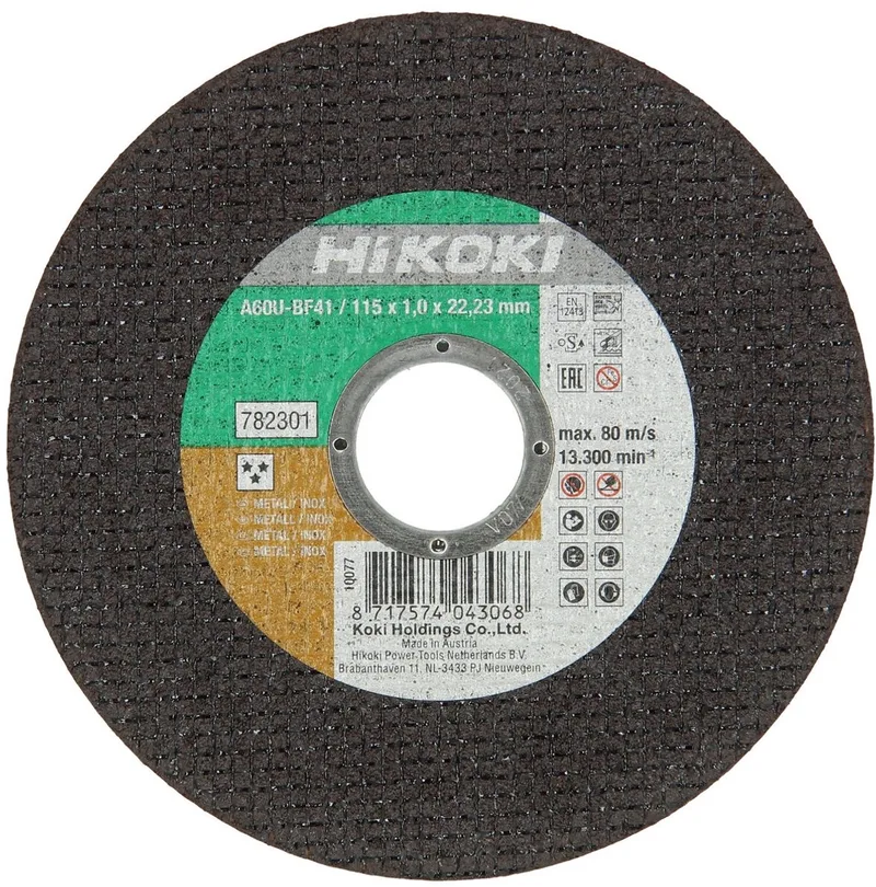 Doorslijpschijf voor RVS/metaal 115x1mm - 782301 von HiKOKI – Produktbild