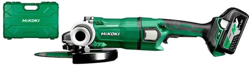 G3623DAWGZ 36V Multivolt Li-Ion accu haakse slijper set (2x 4,0Ah) in koffer - 230mm - koolborstelloos fra HiKOKI – produktbillede