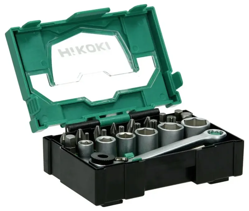 HiKOKI 40030020 Bit-Set T-Profil, Schlitz, Kreuzschlitz Phillips, Kreuzschlitz Pozidriv, Sechskant inkl. Bithalter von HiKOKI – Produktbild
