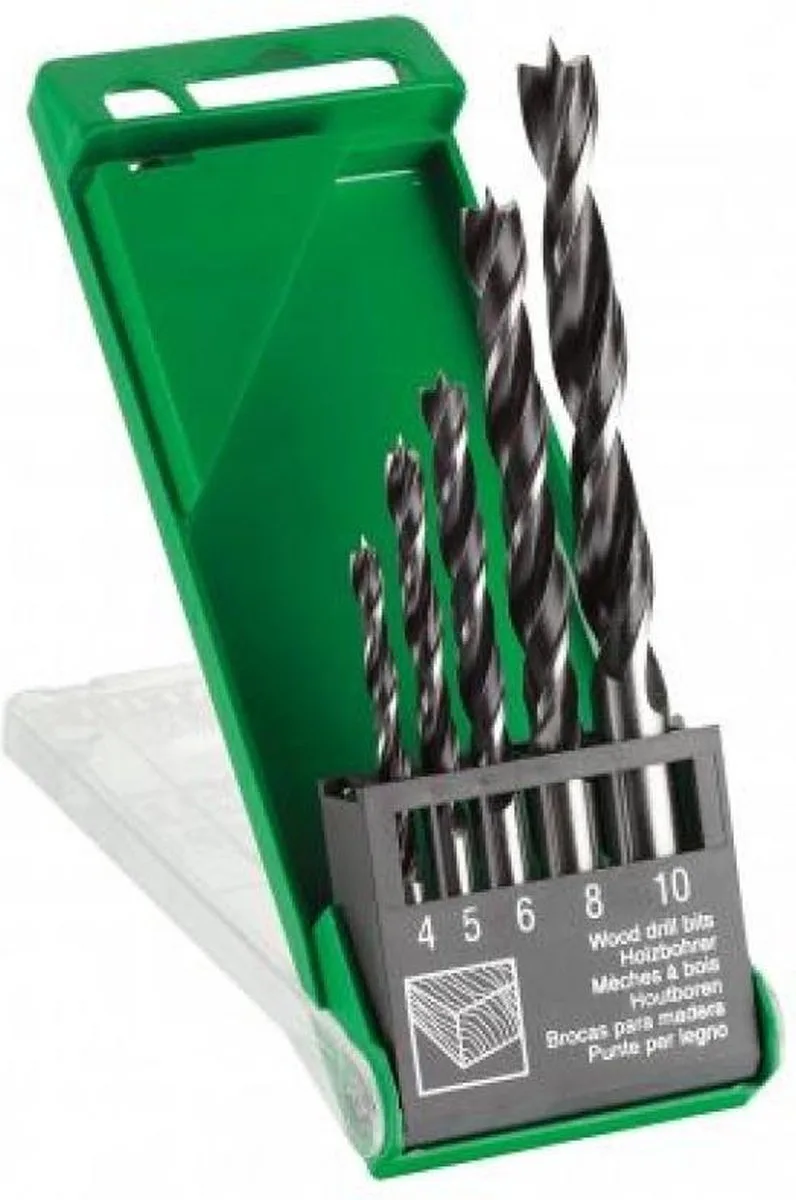 HiKOKI 781981 5-delige Houtspiraalboor set in cassette - 4-10mm by HiKOKI – product image
